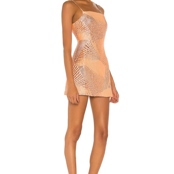 The Bar Logan Peach Mini Dress - Picture 3 of 7
